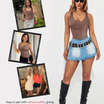 Nebility Bodysuit Shapewear for Women Tummy Control Body Shaper Faja Waist Trainer Seamless Body Suit Going Out Tops