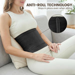 Trendyline Postpartum Belly Band for Women: Abdominal Binder Post Surgery Stomach Compression Support Belt - Post Partum Waist Girdle C Section Recovery Wrap Black