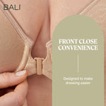 Bali Women's Comfort Revolution Front-Close Shaping Underwire Bra, Nude,38C