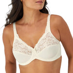 Bali Women's Lilyette Minimizer Underwire Bra with Lace Trim, Microfiber Full Coverage Bra