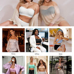 Vertvie Strapless Bra Wireless Non-Slip Push Up Bandeau Bras for Women Full Support Tube Tops Padded Bralette S-Large Breasts(White,Large)