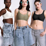 Wireless Jelly Seamless Bras for Women No Underwire Tshirt Full Coverage Padded Supportive Bra Comfortable Everyday Bralettes(01#Red(Full Coverage),S)