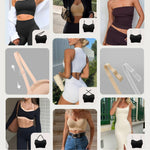 OEAK Strapless Bras for Women Wireless Bandeau Bra Push Up Non Slip Tube Top Seamless Bras Comfortable Padded Bralette L Nude