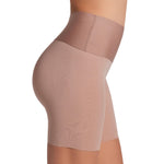Leonisa Stay-in-Place Seamless Shaper Shorts for Women - High Waisted Shapewear Tummy Control - Anti-chafing Slip Shorts Brown