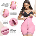 Lover-Beauty Fajas Colombianas Shapewear for Women Tummy Control Postpartum Body Shaper Butt Lifting Bodysuit Pink XX-Large