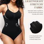 BRABIC Bodysuits for Women Tummy Control Shapewear Seamless Round Neck Butt Lifter Body Shaper Tank Top (Small, Black)