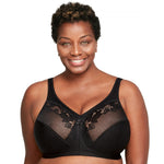 Glamorise Full Figure Plus Size MagicLift Minimizer Bra Wirefree #1003 Black
