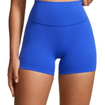 INGIA Womens High Waist No Front Seam Biker Shorts 4 Inches Running Volleyball Spandex Yoga Gym Workouts Royal X-Small