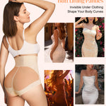 CYDREAM Shapewear for Women Tummy Control Panties High Waisted Butt Lifting Panties Faja Body Shaper (Beige, Medium)