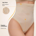 SIMIYA Thong Shapewear Tummy Control for Women High Waist Stay Put Body Shaper Stomach Compression Shapewear Thong Girdle