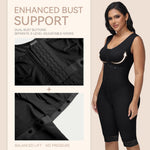 JOSHINE Fajas Colombianas High Compression Long Leg Curvy Faja Compression Garment After Liposuction Faja Corset Body Shaper Black XL