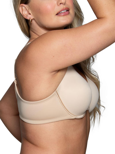 Vanity Fair Women's Full Figure Beauty Back Smoothing Bra, 4 Way Stretch Fabric, Lightly Lined Cups up to H - Underwire - Beige, 38DD