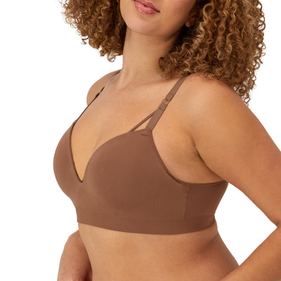 Maidenform Women's M, Seamless Foam, Wireless Bra with Sweetheart Neckline, Bronzed Chestnut