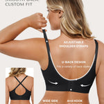 SHAPELLX Womens Deep V Bra Push Up Wireless Bras Plunge Unlined Seamless Comforty Bra Everyday Bralette (Large Black)