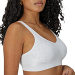 Bali Womens Comfort Revolution Wireless Bra, Comfortflex Fit Full-coverage Wirefree Bras, White Dot, Small US