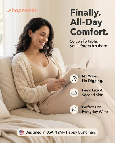SHAPERMINT Wireless Bras for Women No Underwire – Small to Plus Size Bralettes with Support and Natural Lift
