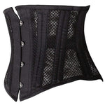 SHAPERX Women's 26 Steel Boned Corset Heavy Duty Waist Trainer Corset Shaper Breathable Mesh Slimming Trimmer Cincher,SZ1997-2-Black-XL