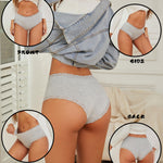 Sth Big Cotton Underwear for Women High Waisted Womens Underwear Pack Sexy Lace Edge Bikini Cheeky Panties Girls Brief
