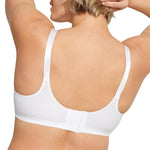 Bali Women's Double Support Cotton Stretch Wire-Free Bra, White, 38D