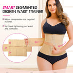 Nebility Waist Trainer for Women Tummy Control Shapewear Segmented Body Shaper Workout Girdle Cincher Postpartum Recovery Belt (XXX-Large, Beige)
