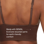 SPANX SPANXsmooth EcoCare Seamless Shaping Longline Bralette - Comfortable Everyday Bralette - Women's Bra with No Underwire - Chestnut Brown - Medium