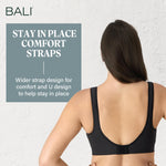 Bali Women's Comfort Revolution Shaping Wirefree Bra, Black, Small