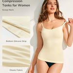 LODAY Compression Tank Top Shapewear Tummy Control Body Shaper Scoop Neck Camisole Cami Tops