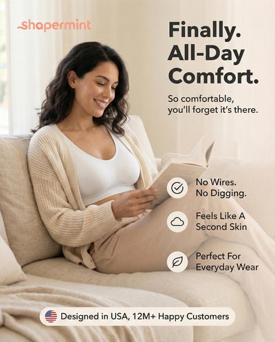 SHAPERMINT Bras for Women - Bras for Women no Underwire, Bralettes for Women Plus Size, Wireless Push up Bra