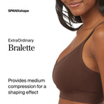 SPANX SPANXsmooth EcoCare Seamless Shaping Longline Bralette - Comfortable Everyday Bralette - Women's Bra with No Underwire - Chestnut Brown - Medium