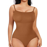 Nebility Shapewear Bodysuit for Women Tummy Control Square Neck Seamless Full Body Shaper Top for Daily Wear Smooths Waist Womens Bodysuits