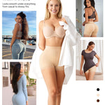Nebility Butt Lifting Shapewear with Butt Pads - Padded Underwear for Women Booty Lifter Shorts Lace Hip Enhancer Beige