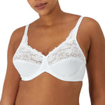 Bali Women's Lilyette Minimizer Underwire Bra with Lace Trim, Microfiber Full Coverage Bra