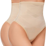 SIMIYA Thong Shapewear Tummy Control for Women High Waist Stay-Put Body Shaper Girdle Compression Stomach Shapewear Thong