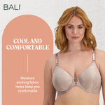 Bali Women's Comfort Revolution Front-Close Shaping Underwire Bra, Warm Steel,38C