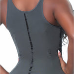 Sonryse O24ZL Fajas Colombianas Reductoras y Moldeadoras Compression Vest Shaper Tummy Tuck Shaper Girdle for Women Black Ash 3X-Large