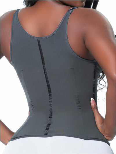 Sonryse O24ZL Fajas Colombianas Reductoras y Moldeadoras Compression Vest Shaper Tummy Tuck Shaper Girdle for Women Black Ash 3X-Large