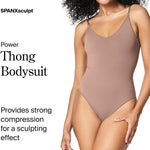 SPANX SPANXsculpt Power Series Thong Bodysuit - Soft, Seamless Shapewear for Women - Adjustable Straps - Snap Closure