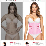 Nebility Waist Trainer for Women Corset Shapewear Tummy Control Waist Cincher Body Shaper Workout Girdle(Large, Pink)