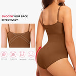 Nebility Shapewear Bodysuit for Women Tummy Control Square Neck Seamless Full Body Shaper Top for Daily Wear Smooths Waist Womens Bodysuits