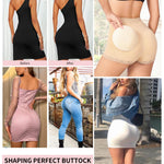 AOSBOEI Women Butt Lifter Panties Padded Shapewear Hip Enhancer Pads Shorts Seamless Underwear Tummy Control Boyshorts Beige