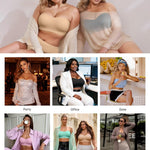 Vertvie Strapless Bra Wireless Non-Slip Push Up Bandeau Bras for Women Full Support Tube Tops Padded Bralette S-Large Breasts(Nude,Large)