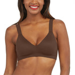 SPANX Smooth Bra-Llelujah! Lightly Lined Bralette - Wire-Free - Comfortable Support - Wireless Bra - Dig-Free Straps - Chestnut Brown - Medium
