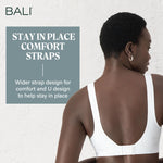 Bali Women's Comfort Revolution Shaping Wirefree Bra DF3488, White Tropic, Small