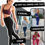 FULLSOFT Buttery Soft Black Leggings for Women - High Waisted Tummy Control No See Through Workout Clothes for Women Yoga Cycling Spandex Tights Butt Lifting Pants Fitness Clothing(Black,L-XL)
