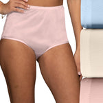 Vanity Fair Women's High Waisted Underwear, Full Coverage Ladies Panties, Perfectly Yours Briefs, Nylon - Pink/Blue/Candleglow, 9