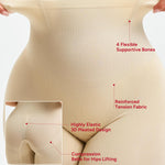Nebility Shapewear Tummy Control Shorts for Women Butt Lifting Underwear High Waisted Body Shaper Thigh Slimming Panties Beige