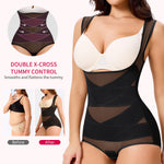 Gotoly Women Waist Trainer Bodysuit Full Body Shaper Vest Tummy Control Slim Corset Shapewear Tank Tops (Black, Medium)