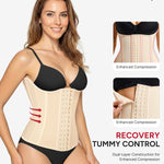 Nebility Waist Trainer for Women Corset Shapewear Tummy Control Waist Cincher Body Shaper Workout Girdle(Medium, Beige)