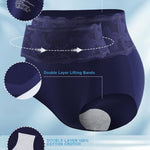 SIONCY Tummy Control Underwear High Waisted Seamless Womens Underwear Postpartum Full Coverage No Show Breathable Ladies Panties Mutipack, Color A, L