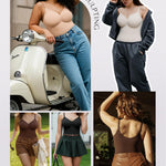 SHAPELLX Tank Top for Women Body Shaping Cami, Tummy Control Shapewear, V-Neck Camisole Tops Adjustable Strap White XL